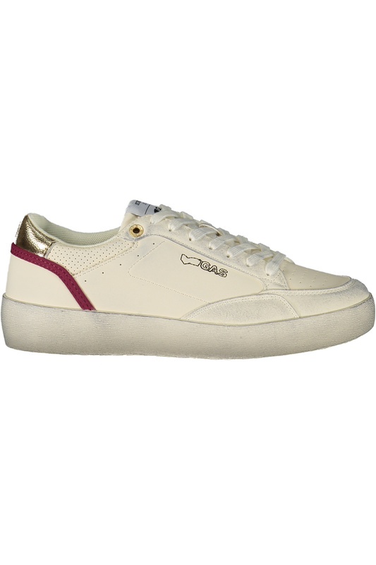 Białe sneakersy damskie GAS Gaw 624611 – złote detale