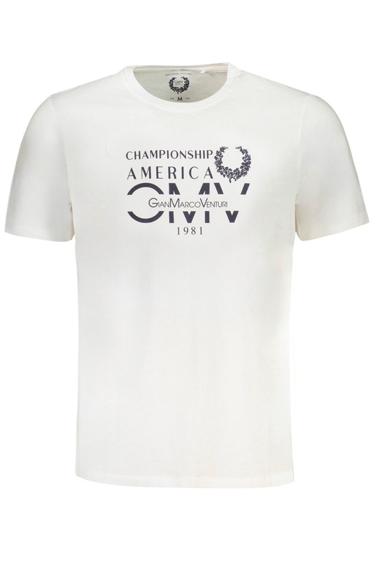 T-SHIRT MĘSKI Z KRÓTKIM RĘKAWEM GIAN MARCO VENTURI BIAŁY