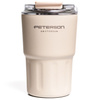 Kubek termiczny ze stali nierdzewnej w beżowym kolorze z podwójnymi ściankami - Peterson
