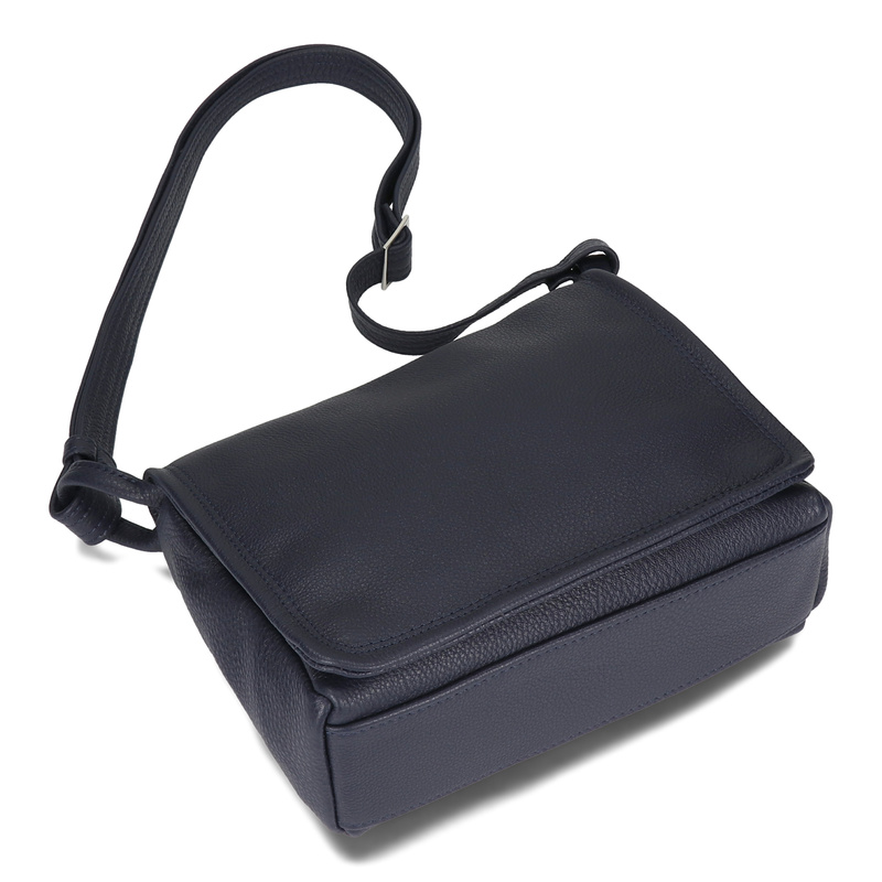 Listonoszka dwukomorowa skórzana klasyczna torebka na ramię Voyager