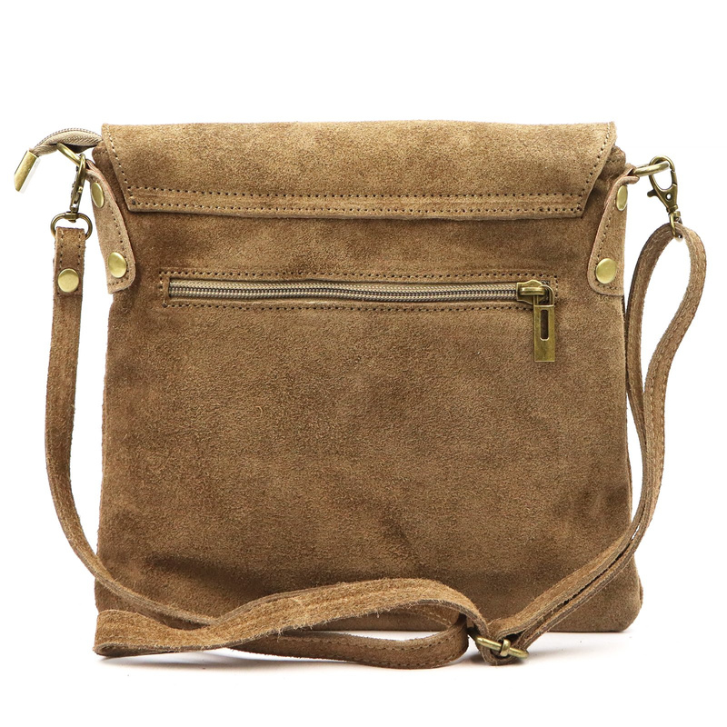 Vera Pelle damska listonoszka skóra naturalna torebka przez ramię z klapą