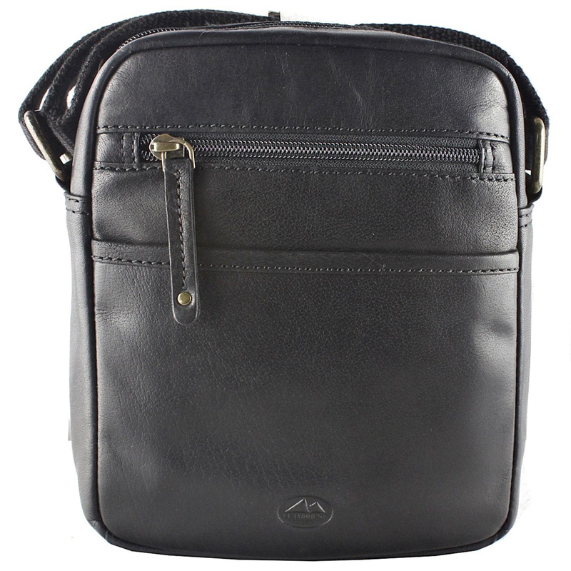 EL FORREST Saszetka męska skóra naturalna torba na ramię z kieszeniami