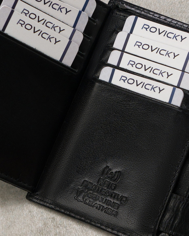 Cavaldi rozbudowany pionowy męski portfel skóra naturalna duży z RFID