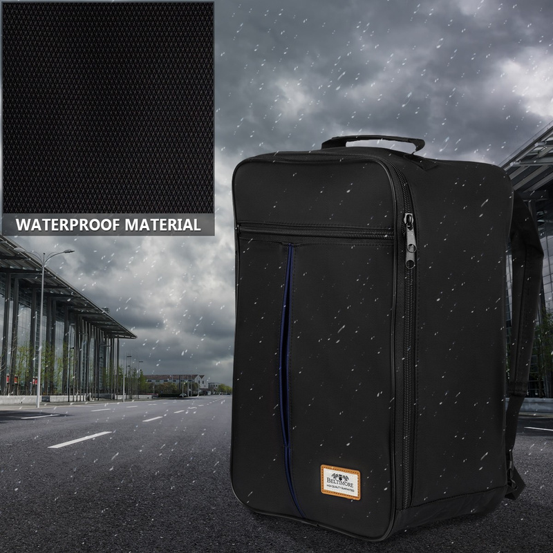 Plecak Podróżny Lekki Bagaż Podręczny Samolotowy Ryanair Wizzair Beltimore czarno granatowy Q77