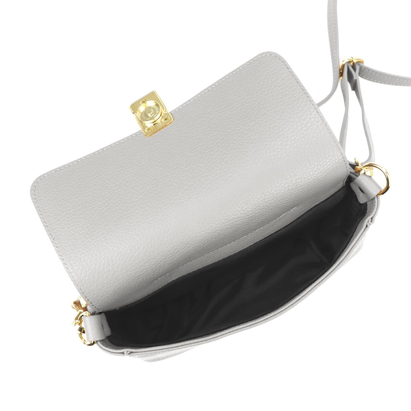 Luka torebka Skórzana elegancka damska listonoszka przez ramię kieszenie