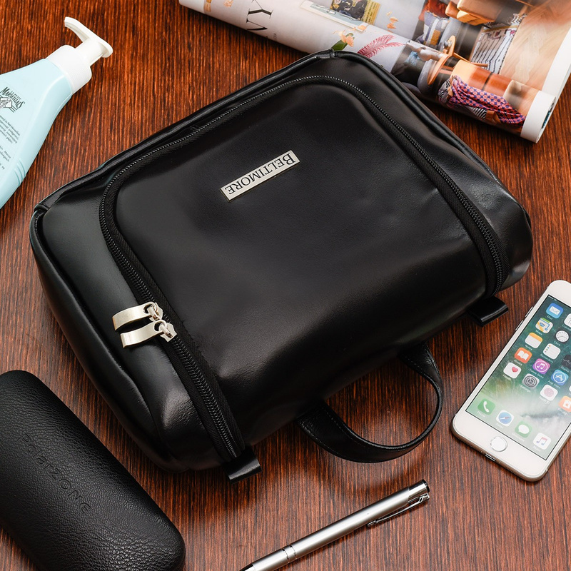 Beltimore kosmetyczka Skórzana premium saszetka czarna J47