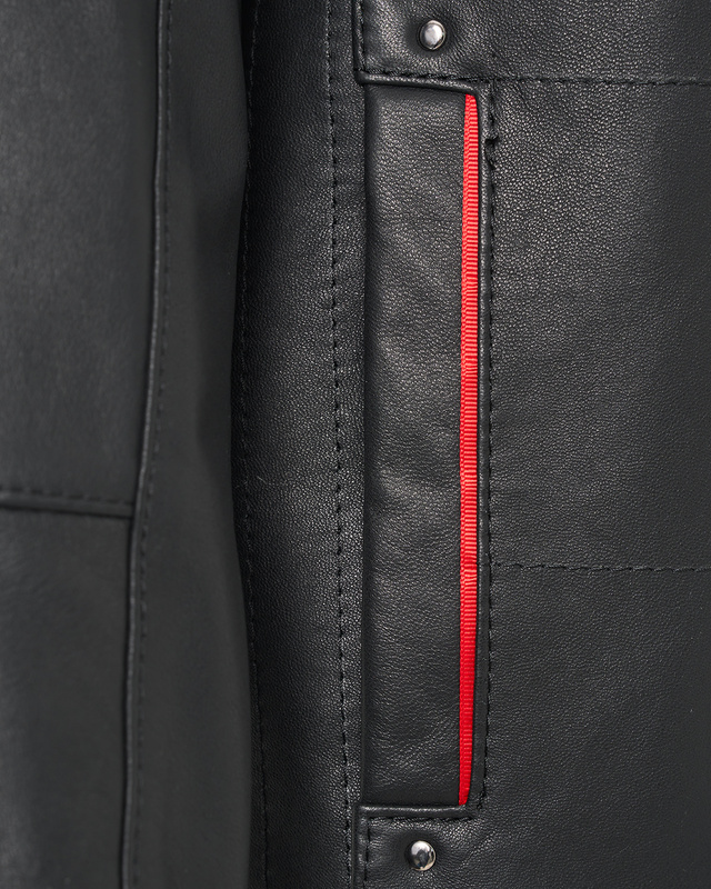 Bukowski męska kurtka skóra naturalna pilotka dekolt stójka