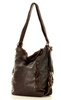 Torba skórzana dla wymagających z opcją plecak old school leather bag - MARCO MAZZINI ciemny brąz caffe