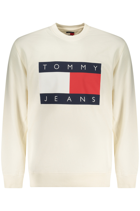 TOMMY HILFIGER MĘSKA BLUZA Z ROZPINANYM NA ZAMEK BIAŁA