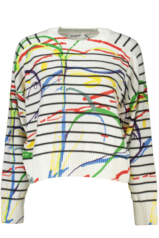 BIAŁY SWETER DESIGUAL DAMSKI