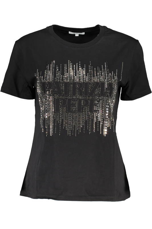 T-SHIRT DAMSKI Z KRÓTKIM RĘKAWEM PATRIZIA PEPE CZARNY