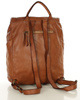 MARCO MAZZINI Duży akademicki plecak old pelle travel big brąz camel