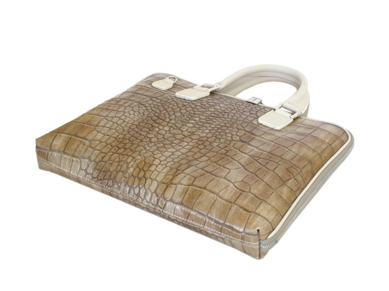 Camilla Skórzana duża teczka torba na dokumenty laptopa do pracy z paskiem