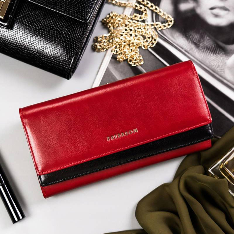 Skórzany damski portfel Peterson PTN 421028-SG