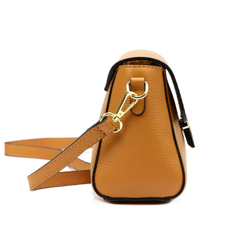 Luka damska listonoszka skóra naturalna torebka przez ramię z klapą