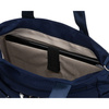 Pojemna torba damska zprzegrodą na laptopa wykonana z poliestru w granatowym kolorze - Peterson