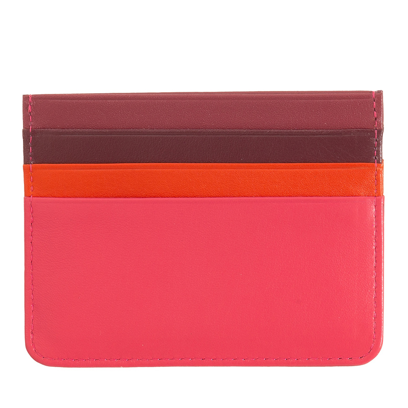 DUDU Etui na karty dokumenty skóra naturalna małe kontrastujące kolory