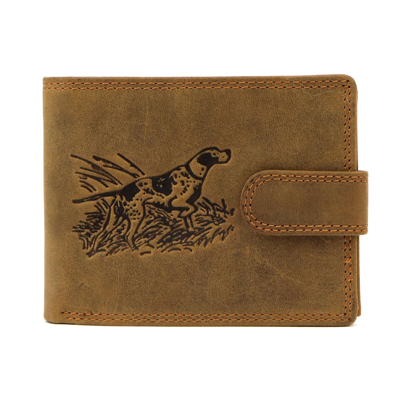 Nordee męski portfel skóra naturalna na zatrzask z indywidualnym wzorem