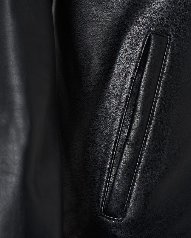 Bukowski Damska kurtka skórzana z futrzanym dekoltem ciepły fason