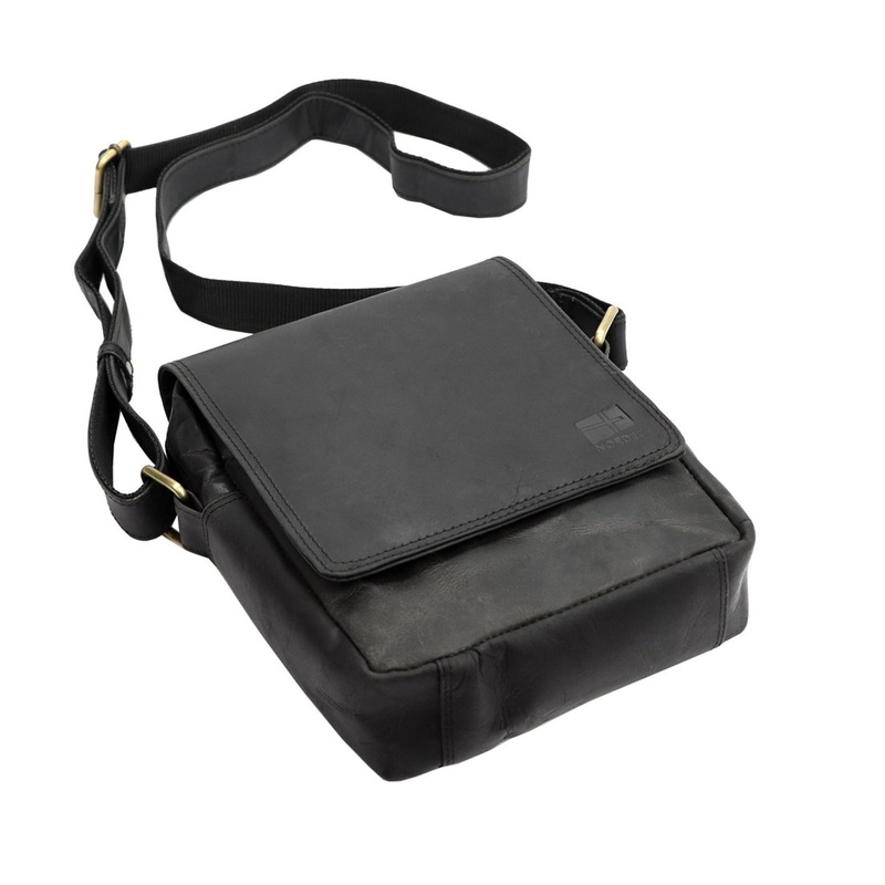 Nordee Miejska pojemna Saszetka męska z naturalnej skóry przez ramię