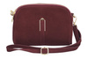 Mała torebka zamszowa wieczorowa - Bordowa