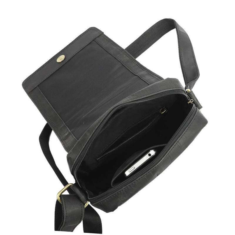 Nordee Miejska pojemna Saszetka męska z naturalnej skóry przez ramię