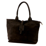 Vera Pelle zamszowa damska shopperbag skóra naturalna torebka na ramię duża