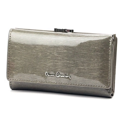 Lakierowany podłużny damski portfel Pierre Cardin