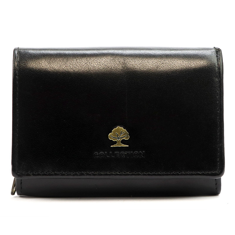 Luxury damski portfel skóra naturalna pojemna portmonetka zatrzask RFID