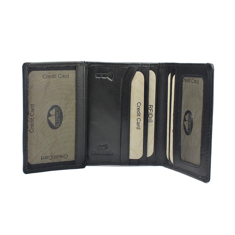 EL FORREST męskie etui na karty i dokumenty skórzane pionowe ochrona RFID