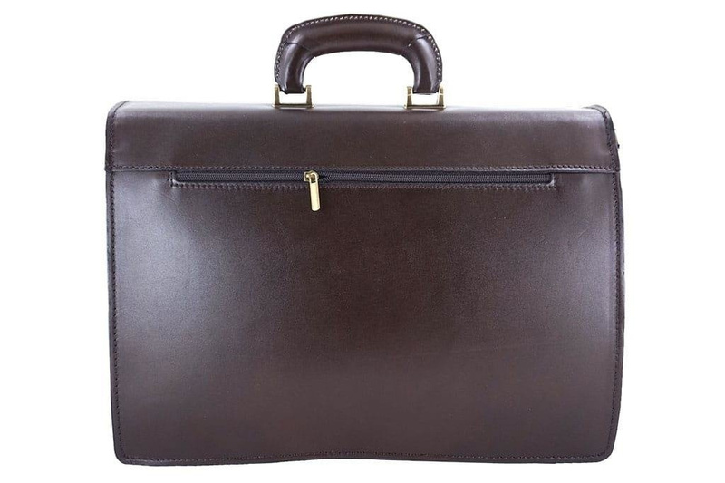 Aktówka męska skóra naturalna Barberinis - Brązowa