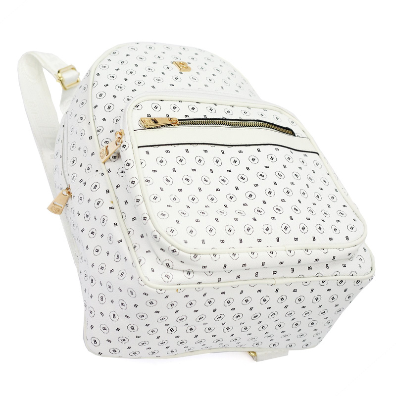 Stylowy miejski Plecak damski na ramię ze skóry eko z logo BRICIOLE