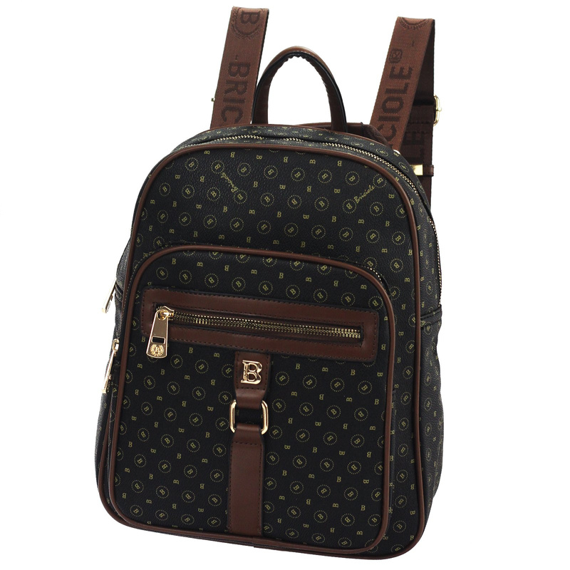 BRICIOLE damski plecak skóra ekologiczna miejski z kieszeniami pojemny