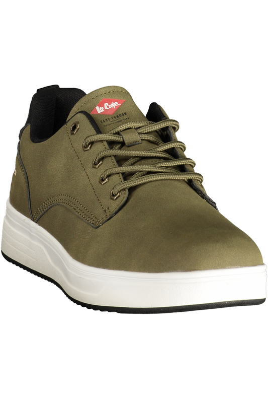 Zielone sneakersy męskie LEE COOPER Lcm 629505 – czarne detale