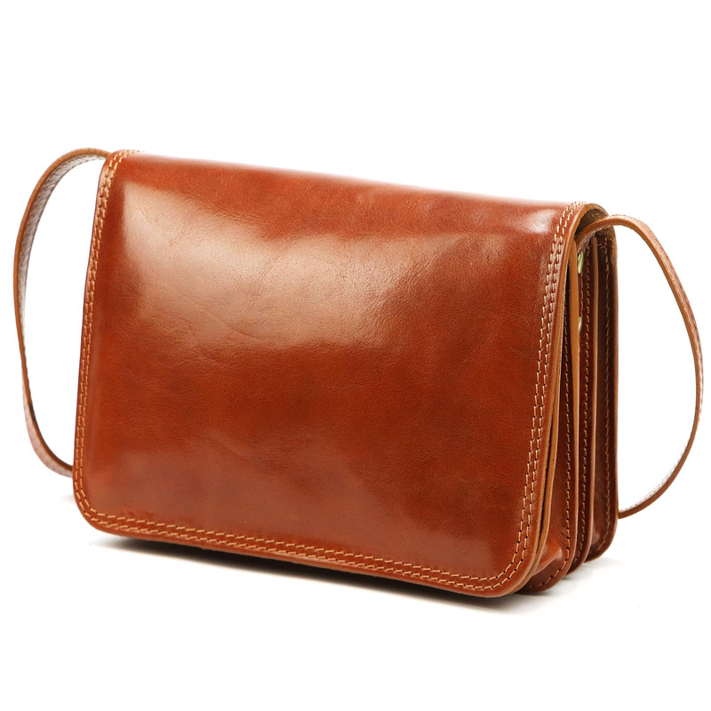 Florence damska listonoszka 3 komory torebka na ramię skóra naturalna