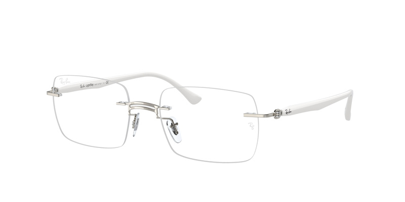 Okulary RAY BAN RX8767122851. Okulary, Kolor biały. Mężczyzna.