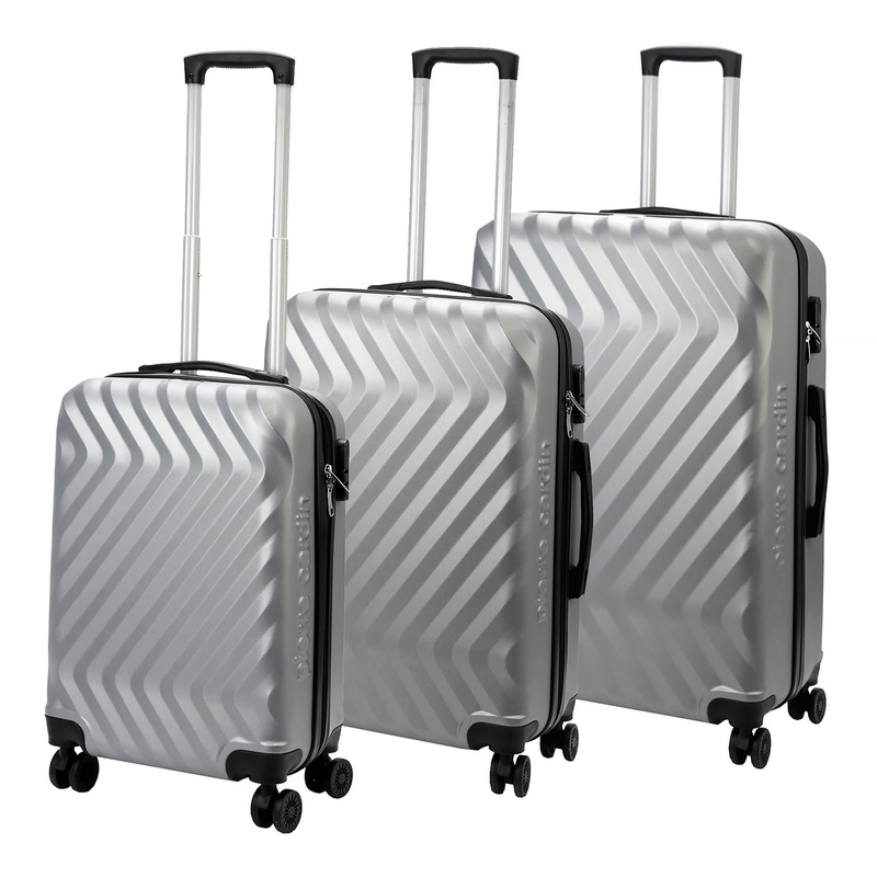 Pierre Cardin zestaw podróżny trzech walizek twarde ABS na kółkach