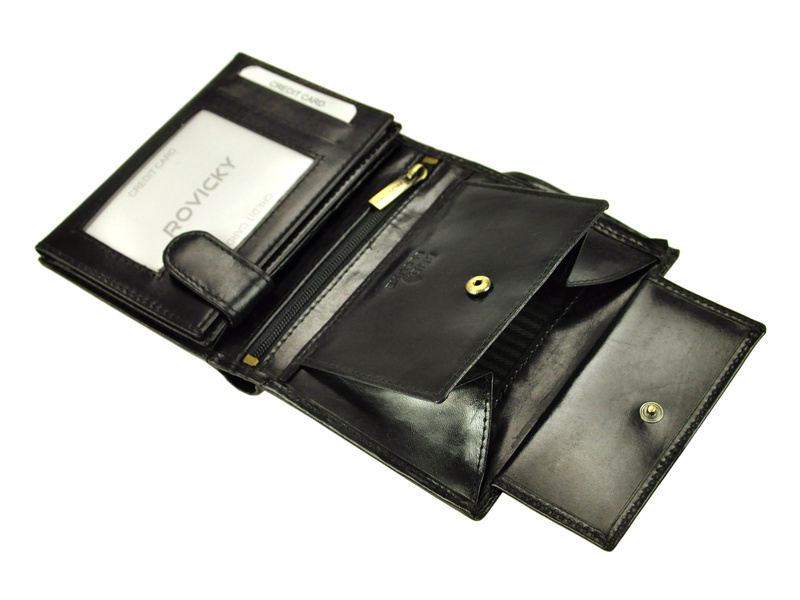 Skórzany męski portfel Rovicky N4-RVT RFID