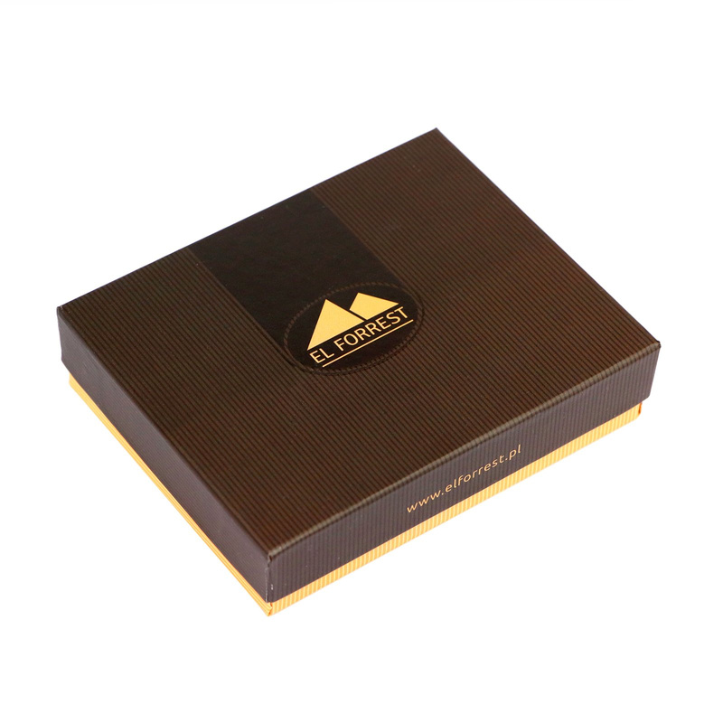 EL FORREST męski portfel pionowy rozbudowany skórzany na zatrzask RFID