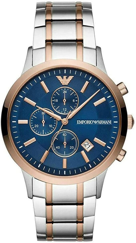 Zegarek ARMANI AR80025. Kwarcowy, Kolor niebieski. Mężczyzna.