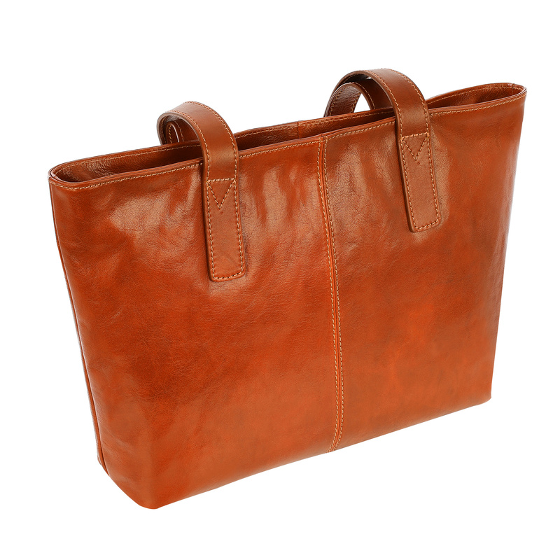 Damska skórzana elegancka shopperbag na ramię 