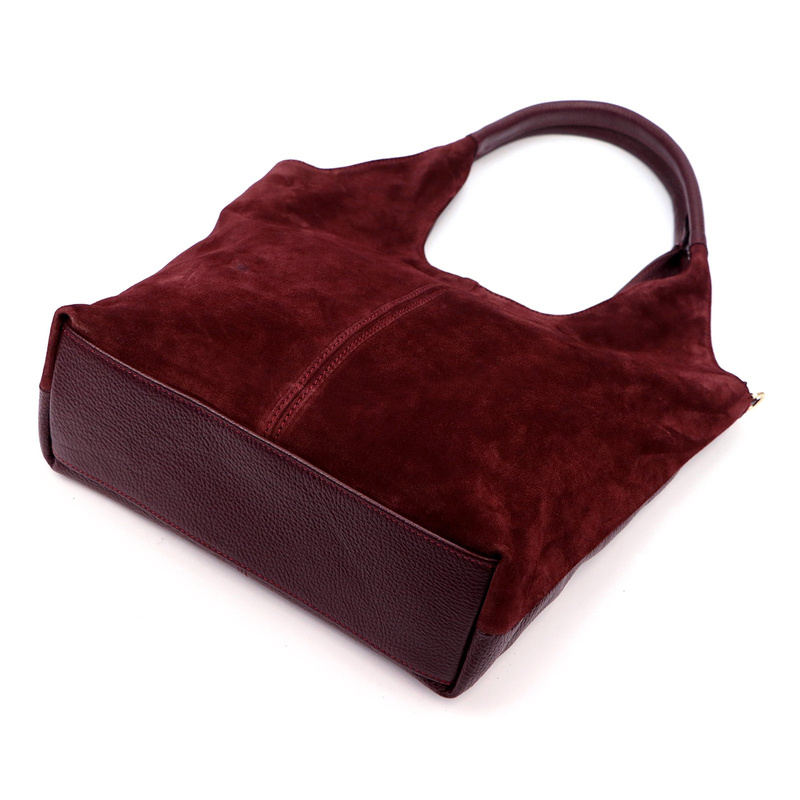 Vera Pelle damska shopperbag na ramię torebka skórzana z organizerem duża