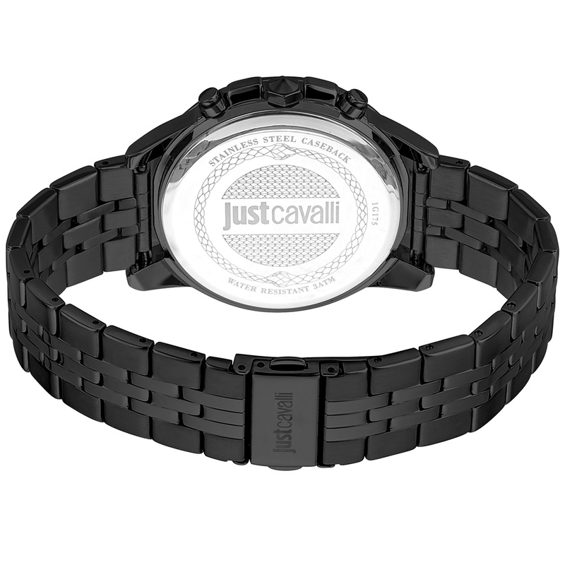 Zegarek JUST CAVALLI JC1G175M0285. Kwarcowy, Kolor czarny. Mężczyzna.