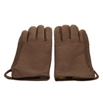 Rękawiczki damskie, skóra cielęca, ocieplane welurem.