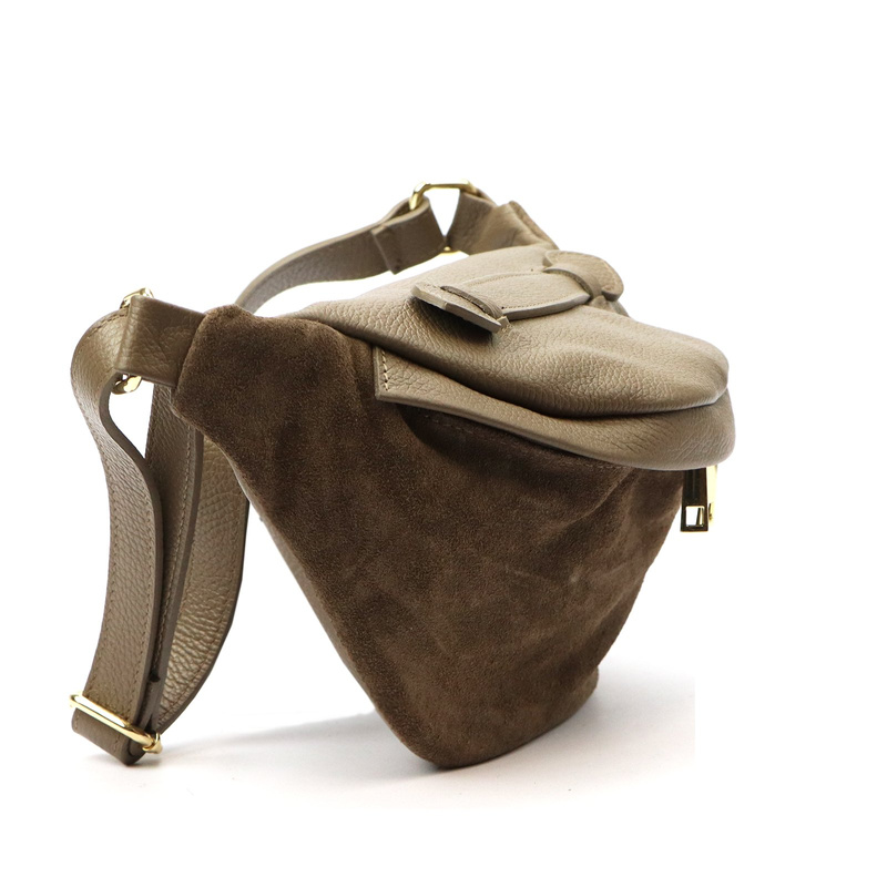 Vera Pelle damska torebka przez ramię skórzana saszetka z kieszeniami