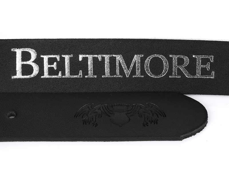 Beltimore skórzany damski pasek granatowy 3 cm U70 : Kolory - granatowy, Rozmiar pasków - r.105-120 cm