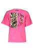 CAVALLI CLASS T-SHIRT Z KRÓTKIM RĘKAWEM DAMSKI RÓŻOWY