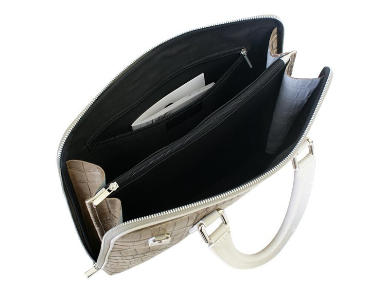 Camilla Skórzana duża teczka torba na dokumenty laptopa do pracy z paskiem