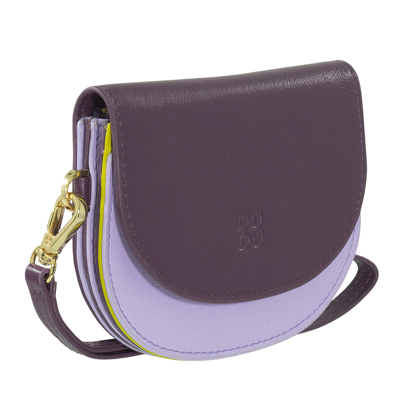 DUDU Damska portmonetka skóra naturalna mały portfel kompaktowy