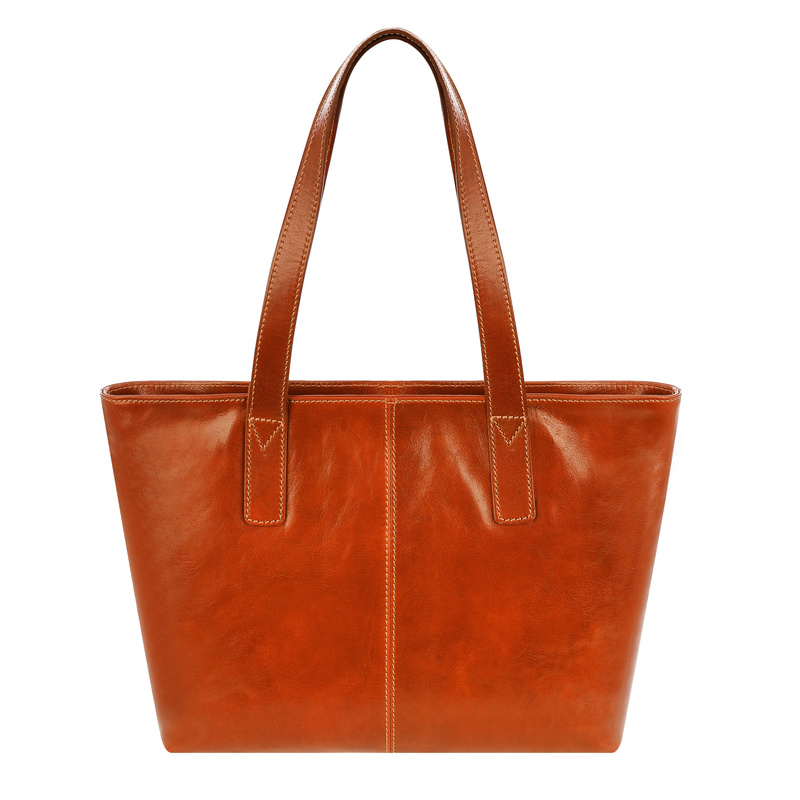 Damska skórzana elegancka shopperbag na ramię 